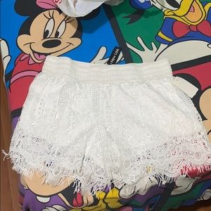 New Look White Lace Shorts
